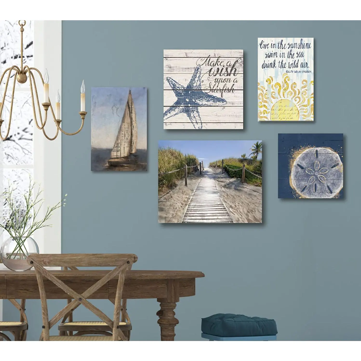 Courtside Market Calm Seas 5 Piece Canvas Set