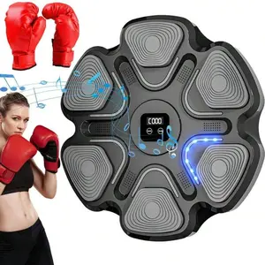 Smart Bluetooth Music Boxing Machine, Wall-Mounted Electronic Boxing Trainer With Gloves, Interactive Punching Pad For Home, Office & Gym