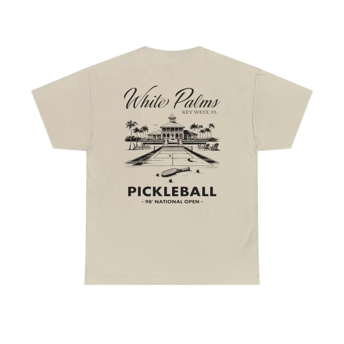 White Palms Key West Florida Pickleball T-Shirt White Palms Key West Florida Pickleball T-Shirt