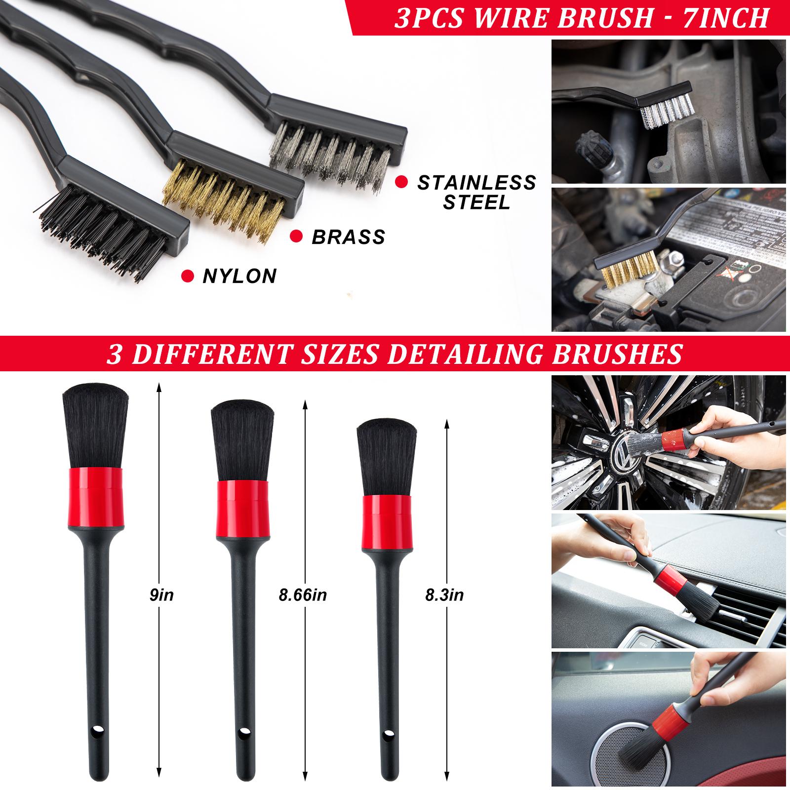 26/42Pcs Car Wash Cleaning Kit with Foam Gun Sprayer, Detailing Brushes, Window Water Scraper, Tire Brush, Towels – Complete Detailing Products for Interior & Exterior Care, Car Detailing Products