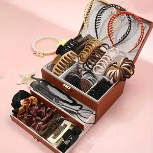355-piece multifunctional hair accessory set (storage box not included) — includes hair clips, hair ties, updo tools, combs, headbands, and more; suitable for everyday styling, braiding, and ponytails; ideal for home and on-the-go use.