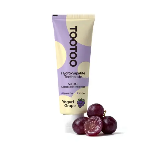 Tootoo Kids Toothpaste Grape Yogurt Flavor with 5% Hydroxyapatite & Probiotics for Better Oral Health Daily Care Routine Baby Care
