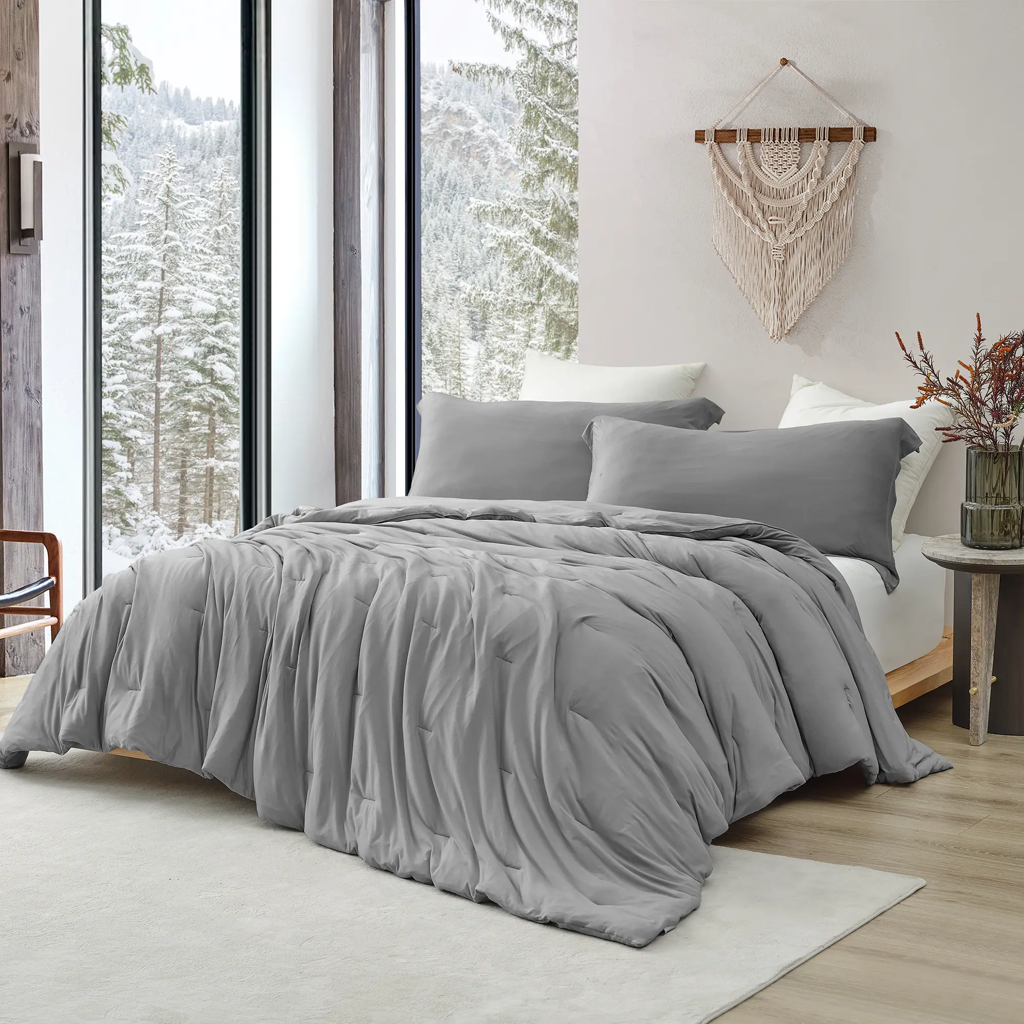 Chillin Panda - Coma Inducer Oversized Comforter Set - Cavern Gray