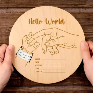 Newborn Hospital Bracelet Engraved Memorial Box, Personalized Baby Gift, Laser Cut Wood Fiber Craft, Perfect for Mother's Day & Father's Day