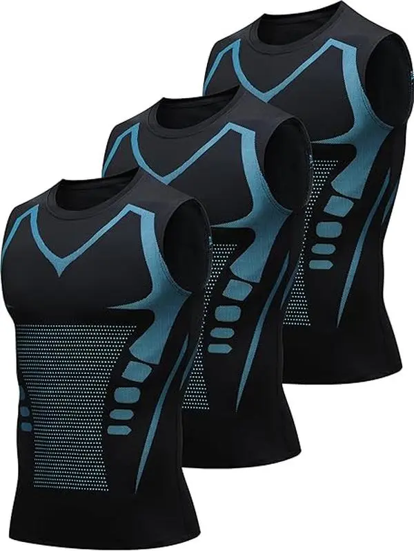 Men's 3-Pack Fleece Thermal Sports Vests, Sports Activewear Vest, Workout Essential for Autumn & Winter, Workout Sports Vest