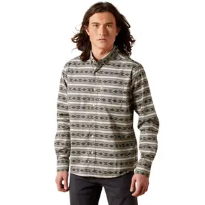 Ariat Men's Matias Modern Fit Beige Long Sleeve Shirt