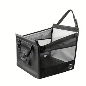 cushion High quality comfortable and car seat dog kennel pet crate foldable and breathable car grille car dog basket