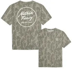 Mossy Oak Washed Out NUTHIN FANCY Camo Tee 3D, Mossy Oak Washed Bottomland Mallard Tee, 3D Camo Style T-Shirt, Father Day Shirt