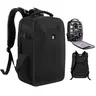 K&F CONCEPT 22L Hardshell EVA Shell Camera Backpack, DSLR Compatible Camera Accessories with 15-15.6 Inch Laptop Compartment, Adjustable Waterproof Case (17x11x7") for Canon/Nikon/Sony Cameras, DJI Mavic Drone & Tripod Holder, Mirrorless Cameras, Ergonomi
