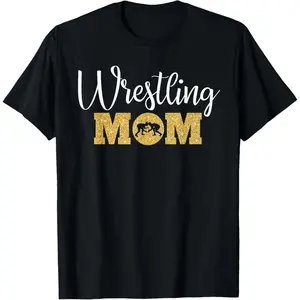 100% Cotton Wrestling Mom Funny Wrestling Gift for Women Wrestler Mom T-Shirt