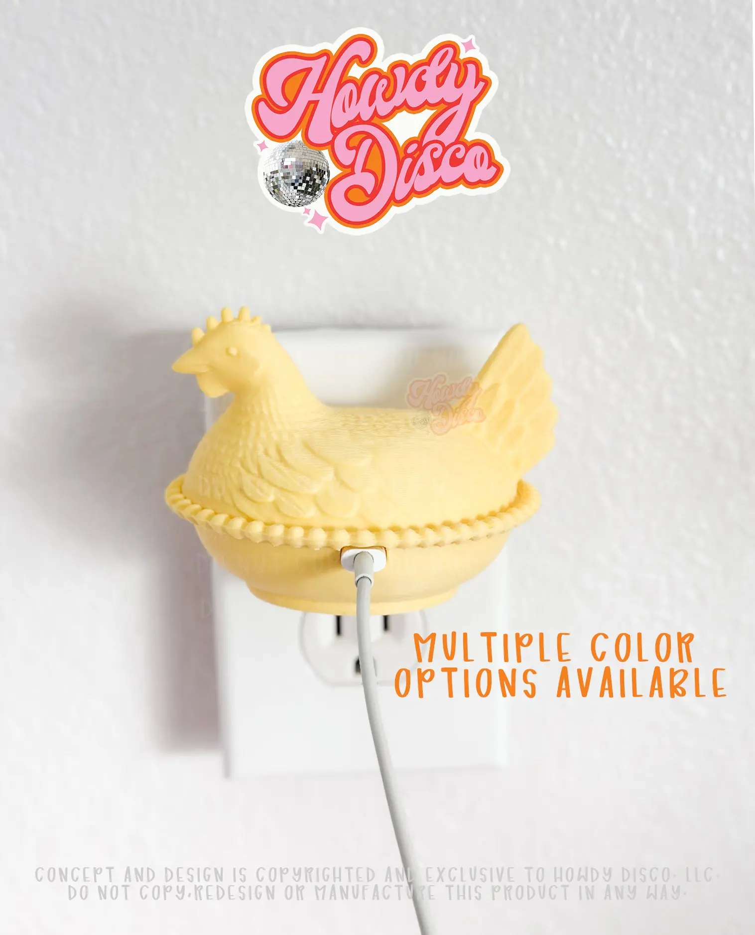 Hen on Nest charger cover (Fits Apple Brand Charger) Hen on Nest charger cover (Fits Apple Brand Charger)