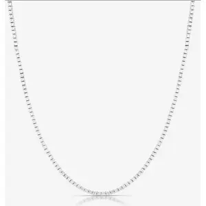 14K White Gold 5.30 Ct. Lab Grown Diamond Prong Set Tennis Necklace