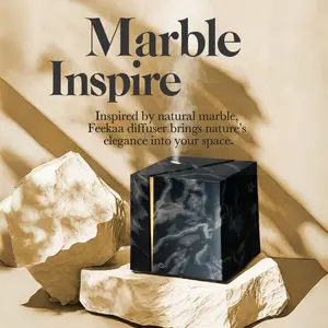 Essential Oil Diffuser Air Mist Small,air quality,ultrasonic, square,Diffuser Light Humidifier 3 in 1,  marble,removable  marble