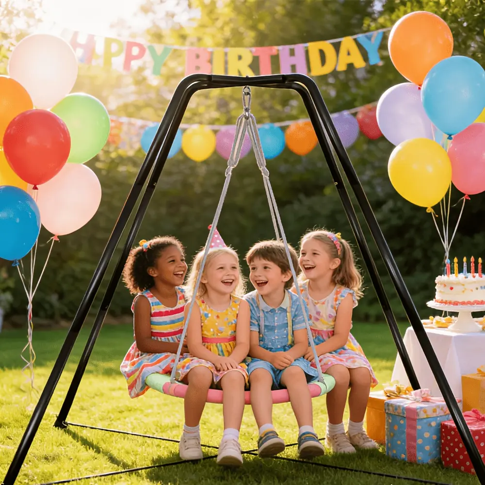 Swing Stand for Kids & Adults,Heavy Duty Swing Frame,Supports 330 lbs,Fits Most Saucer & Tree Swings &Sensory Swing,Indoor/Outdoor Use (Seat NOT Included)