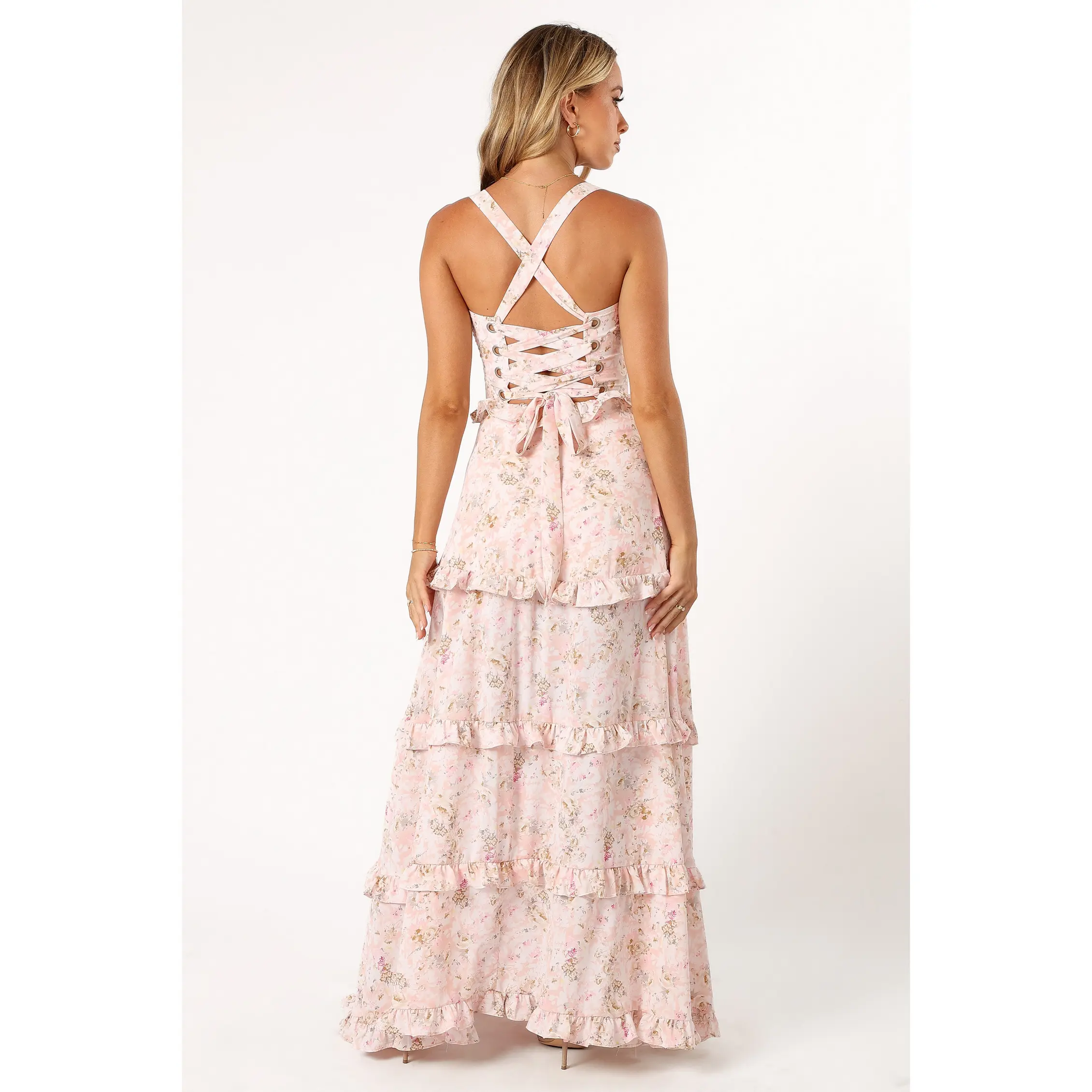 Lillee Tiered Maxi Dress - Pink Floral - TikTok Shop Lillee Tiered Maxi Dress - Pink Floral - TikTok Shop