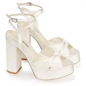 SERAFINA 5 Inch Open Toe Platform Block Heel Sandals