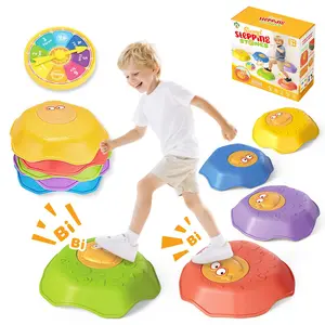 Crab Stepping Stones for Kids-Non Slip Toddler Indoor & Outdoor Sensory Toys with Sound -Balance Beam for Kids Gross Motor Skills-Obstacle Course Coordination Toy for Children-Gift for Boys &Girls