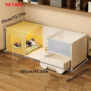Modular Cat Cage with Litter Box, Indoor Home Use, Ideal for Kittens, British Shorthair Cats, Compact and Practical Design