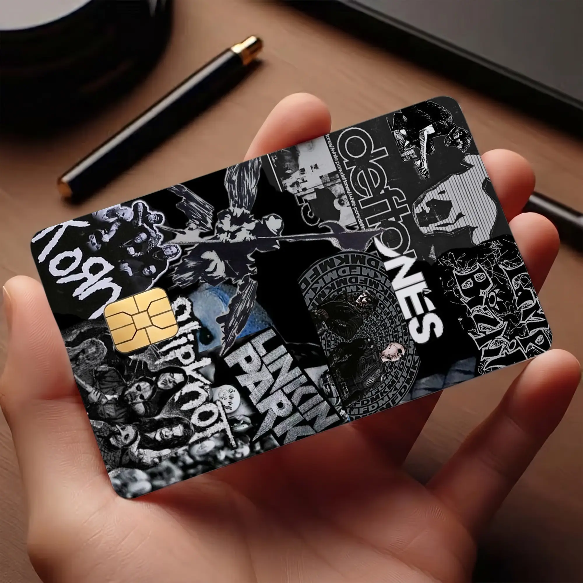 Slipknot Rock Music Debit Card Decals, Deftones Credit Card Skin, Y2K Nu-Metal Premium Matte Vinyl Stickers for Rock Music Fans, Wallet Decor