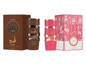 (2pc Bundle Pack) Asad Bourbon + Yara Candy Perfume 3.4oz (100ml) by Lattafa EDP