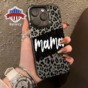 Leopard Mama Pattern Phone Case for iPhone 15 16 14 Pro Max 13 12 11 XR XS Plus E Shockproof Non Slip Military-Grade Protection Slim Cover Cellphone Protective