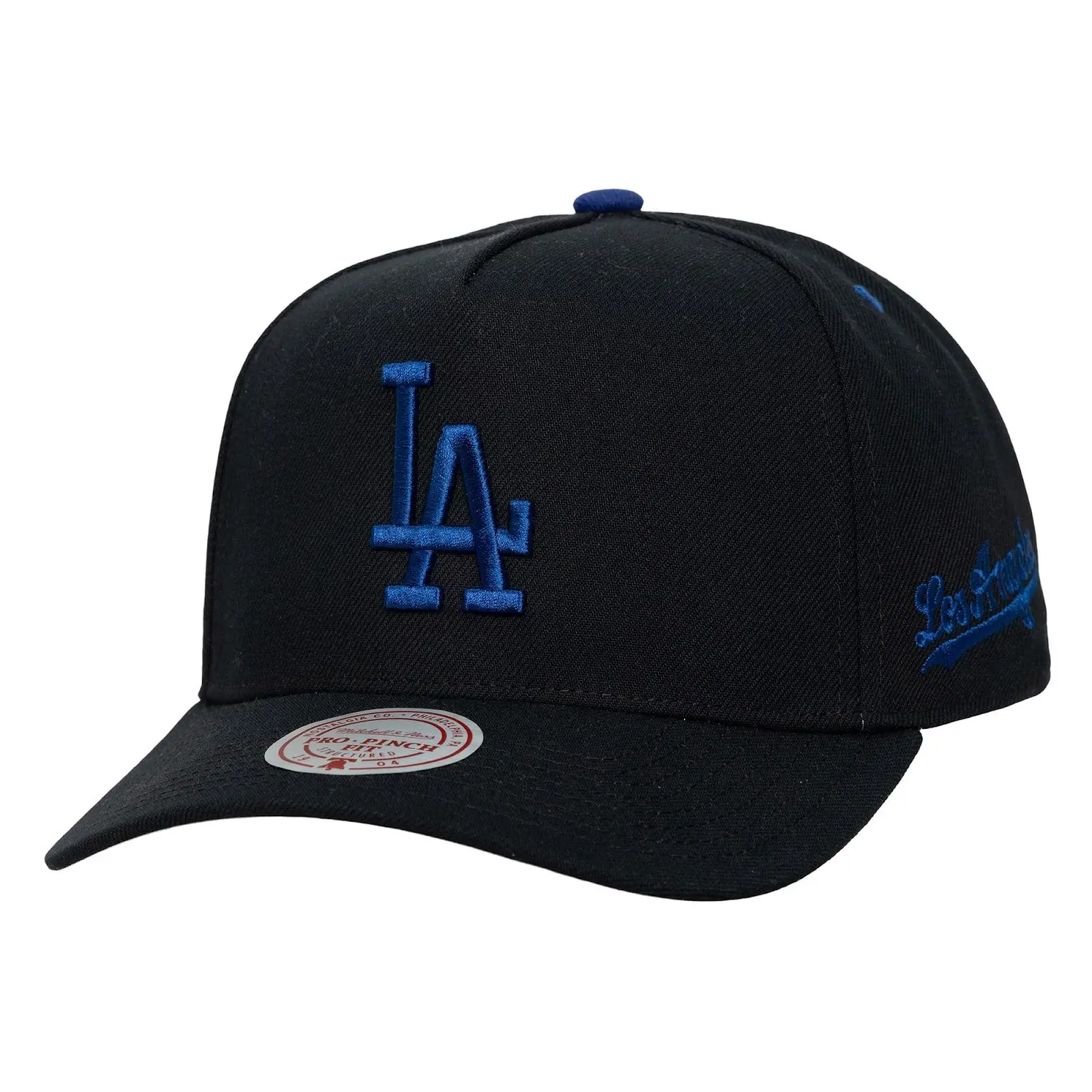 Los Angeles Dodgers Black Legendary Home Pro Pinch Snapback Hat MLB Throwback Cap Adjustable Fan Gear Mitchell & Ness
