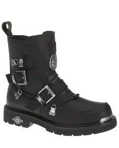 Harley Davidson Men's Men'S Distortion Skull Moto Boot Round Toe - D94167