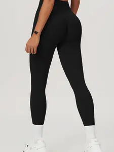 Women's Solid High Waist Sports Leggings, Sporty Comfy Breathable Skinny Pants for Yoga Gym Workout Running Cycling, Ladies Sportswear for All Seasons, Stretchy Soft Leggings, Athletic Leggings, Yoga Bottoms, Yoga Clothes, Yoga Activewear, Womenswear