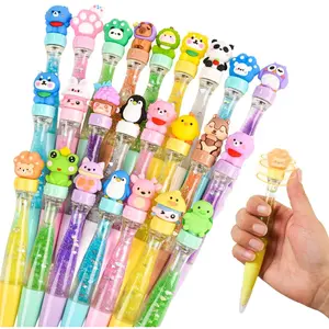 24 count Fidget Spinner Pens Cute Fun Pens Kawaii Panda, Capybara, , Frog and Puppy Shape Cool Ballpoint Pens for Office  Present
