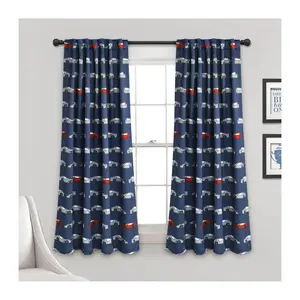 Lush Decor Race Cars Light Window Curtain 52X63