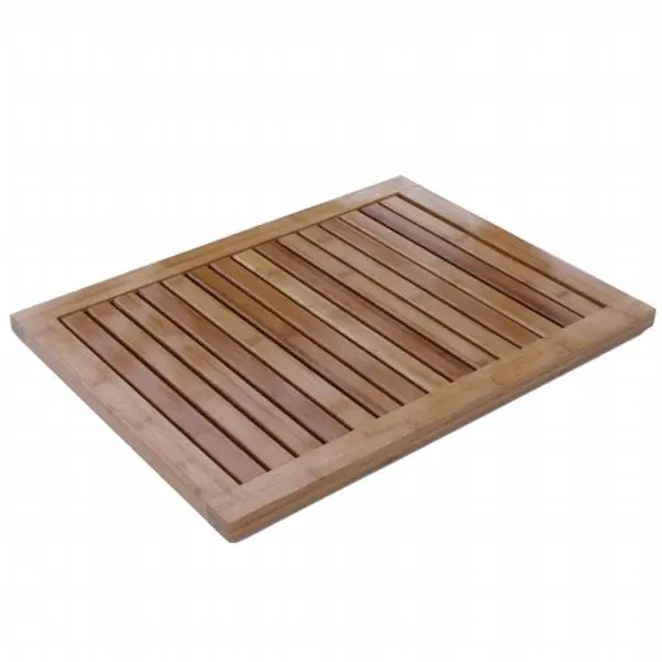 212 MAIN Eco-Friendly Modern Bamboo Bathroom Floor Mat - FM1163, Absorbent Mat, 7 lbs, Rubber Backing, Home Bathroom Supply for Shower & Indoor Use, Ideal Gift
