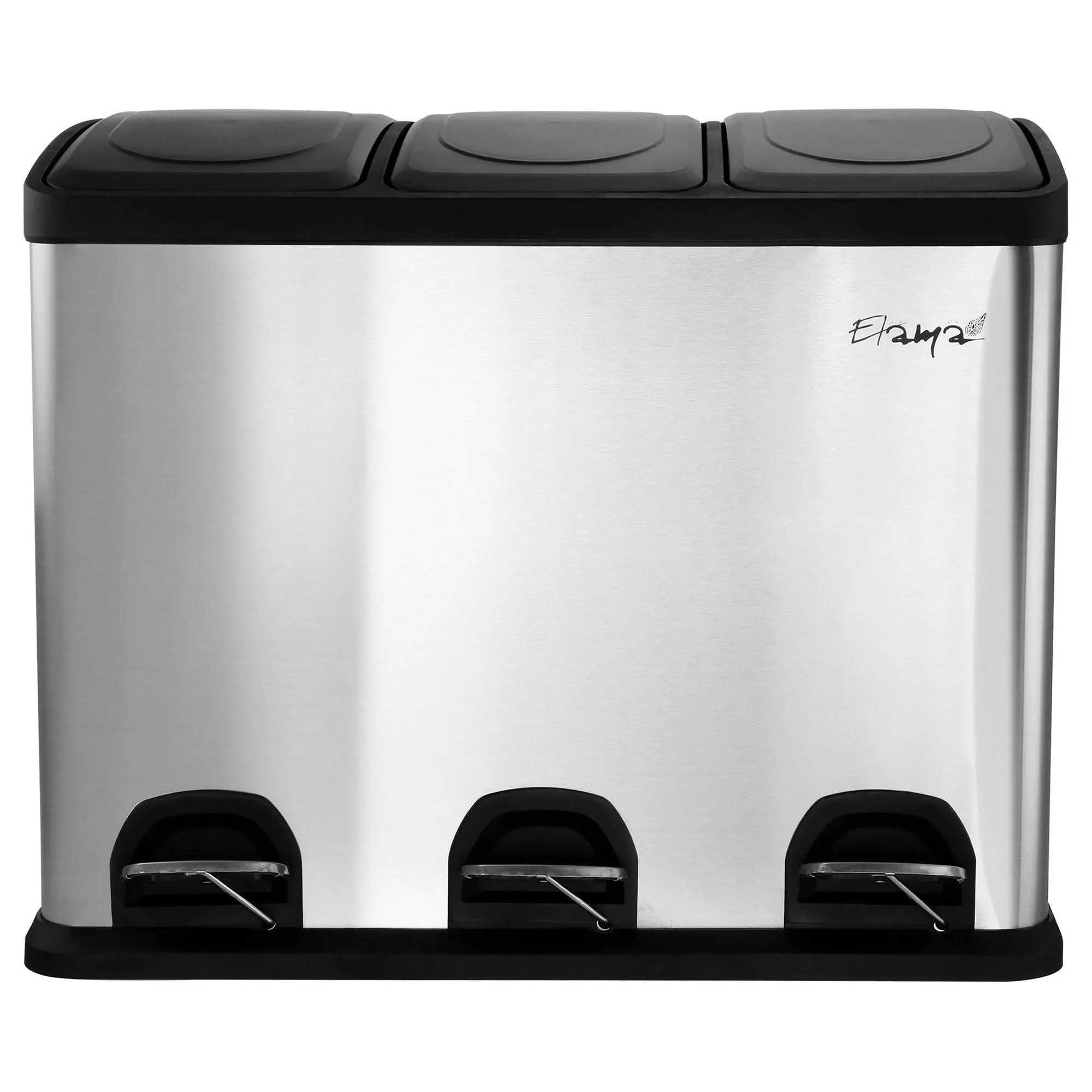 Elama 3 Section Trash Can 15 Liter/4 Gallon Elama 3 Section Trash Can 15 Liter/4 Gallon