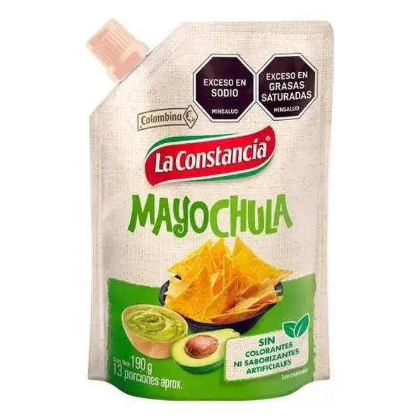La Constancia Mayochula Sauce – 190g (6.7 oz) Doypack – Creamy Avocado, Lime & Cilantro Sauce with a Light Spicy Kick – Imported from Colombia