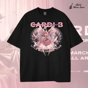 Little Miss Drama Angel Graphic Shirt Pink Goddess Aesthetic Design | Pop Rap Concert Inspired Tee | Y2K Streetwear Unisex Oversized Shirt for Diva Style Lovers and Bold Music Fashion Fans