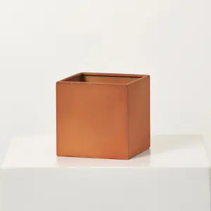 Metal Coated Cube Planter Box