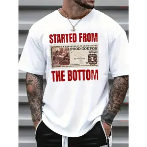 Mens T Shirt Comfortable Crew Neck Casual Cotton Short Sleeves Soft Breathable Top Menswear T shirt Summer Spring Stree twear Cotton Fabric Trendy Letter Print