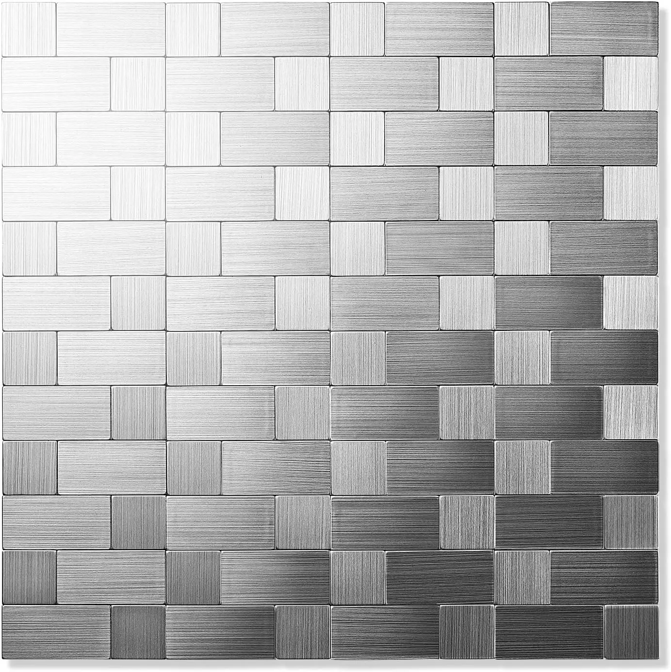 10-Sheets Peel and Stick Backsplashes for Kitchen, Stick on Backsplash Stainless Steel Metal Tiles for Kitchen Walls, Stainless Steel Backsplash for Range Hood Wall Shield (12''x12'')