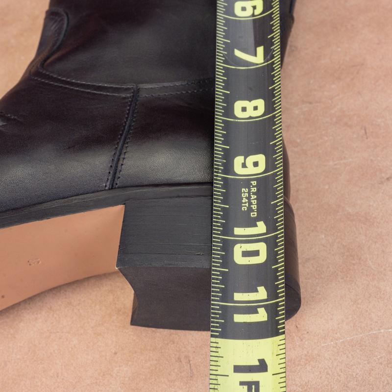 Bibi Lou Women Black Leather Cowboy Western Mid calf Boots 9US EUR39