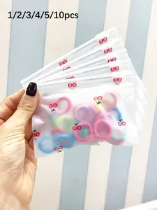 Cute Cherry Cartoon Zipper Bag, 4.72x3.15 Inches, Matte Surface, Waterproof Durable Reusable, Travel Storage Box, Home Organization, Organizer, Organizational Zipper Storage