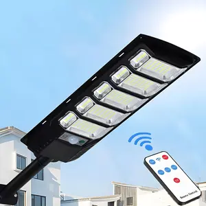 504LED Super Bright Solar 6500K Solar Street Light - Wide Angle Motion Sensor, Remote Control, Dusk to Dawn, Energy Efficient, Waterproof, Adjustable - Great for Commercial Areas, Parking Lots, Yards, Outdoor Lighting