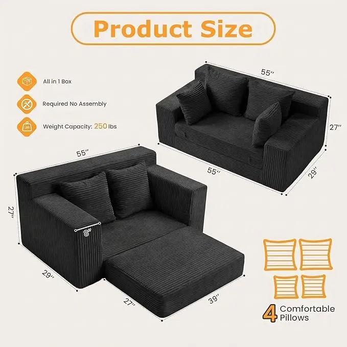 Black-loveseat