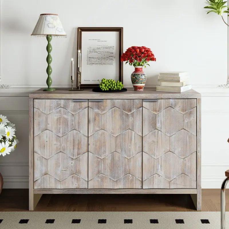 natural wood cabinet