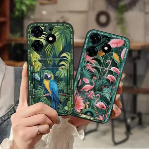 Graffiti Anti-dust Phone Case For Tecno Spark 10 Pro/Ki7 Silicone Durable Card sleeve protective Full wrap Cartoon Anti-knock Fashion Design Card bag TPU Shockproof Cover Cute