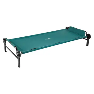 Disc-O-Bed Single Cot, Portable Sleep Solution for Tents & Cabins, Green, XL