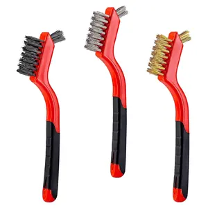 Double-ended Cleaning Brush Set, 3 Counts/set Stainless Steel Wire Brush, Gap Cleaning Brush, Kitchen Cleaning Tool