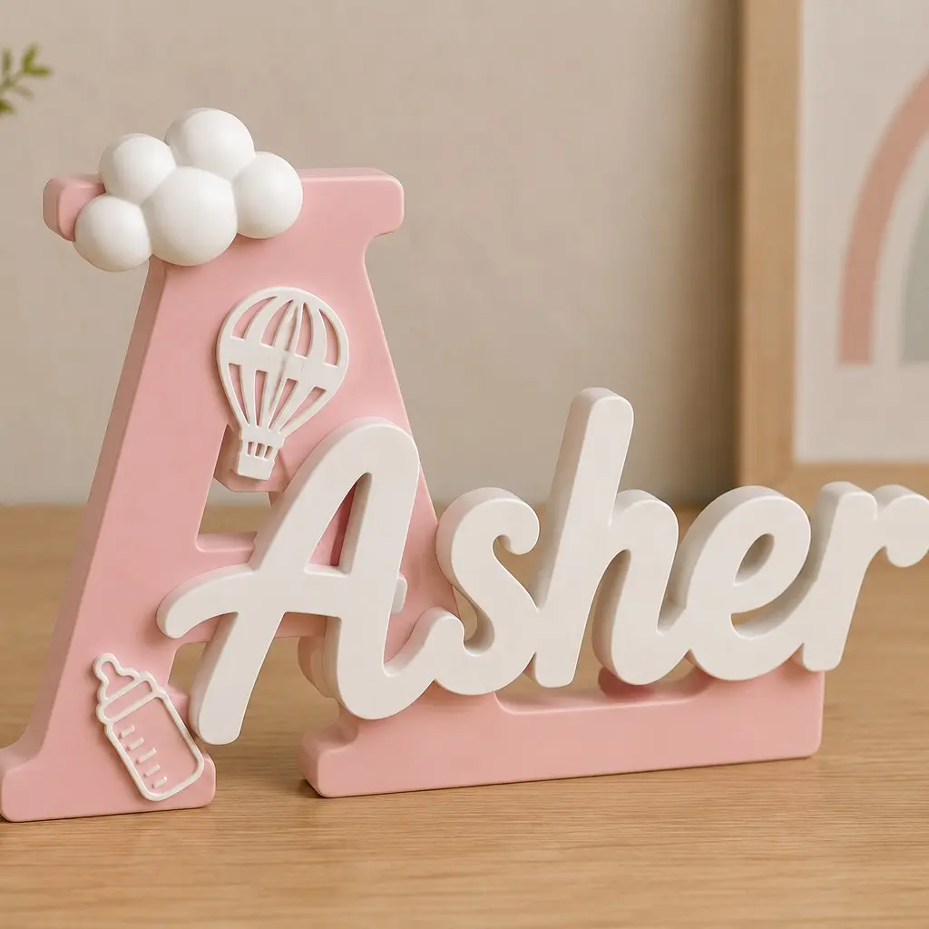 Personalised 3d letter decor for nursery, bedroom & home decoration