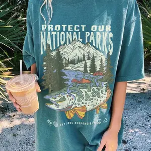 90s National Parks Comfort Colors® Unisex T shirt Granola Girl Shirt Respect the Local Wildlife Tee Hiking Camping Clothes Wanderlust Shirt C17
