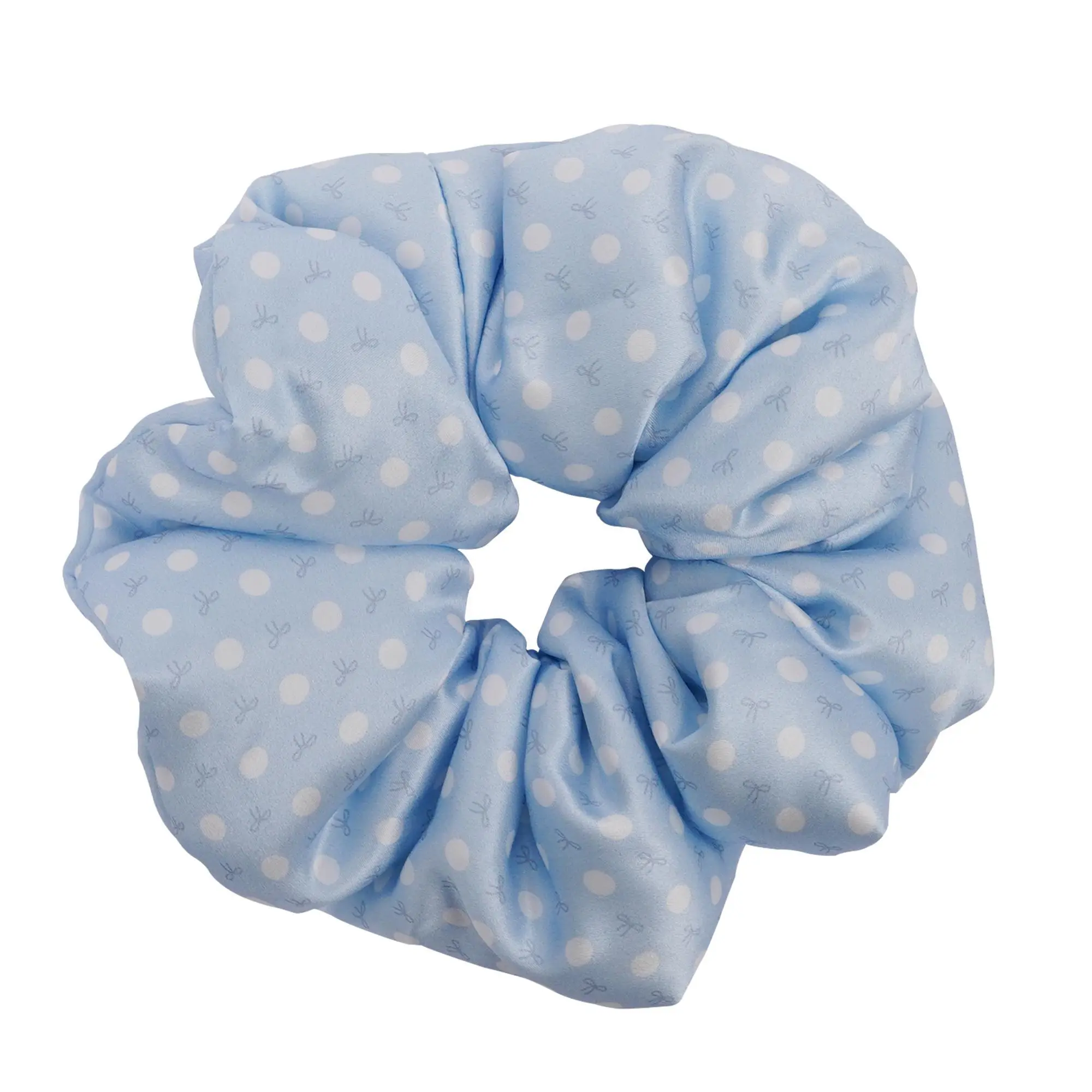 Chelchel's 100% Pure Mulberry Silk Pillow Scrunchie - Snowday Handmade Soft Elastic Large Hair Tie for Sleep, Overnight Heatless Curls Damage-Free Hair Accessory