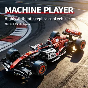 Classic 1:8 Scale Large Racing Car Building Toy Set, Building Block Model, High Difficulty Adult Model Kit, Cool Design, Air Dynamics, Home Decor Gift