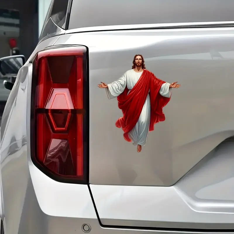 1 durable waterproof ethylene Jesus prayer sticker, Universal Car Sticker, Car Decal, Decal for Cars - scratch resistant, smooth surface - perfect for motorcycles, laptops, car bumpers, water cup decorations - perfect gift idea
